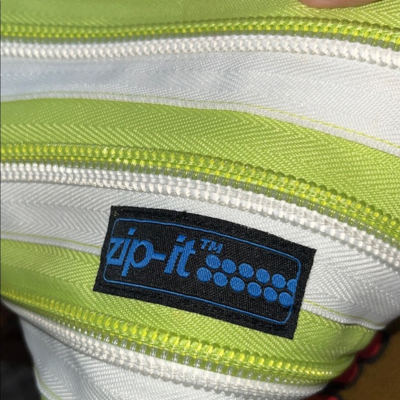 Chic Lime and White Striped Crossbody Bag - Picture 6 of 9